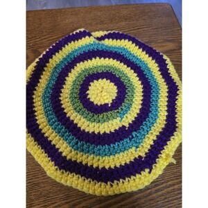 Hand Crocheted Diameter Round  Table Art Doily  Lot‎ Of 2